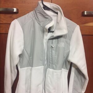 The North Face Gray and White Women's Denali Jacket